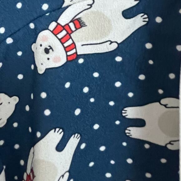 Modcloth Positive First Impressions Tie Neck Blouse 2X Blue Polar Bear Retro - Picture 7 of 10